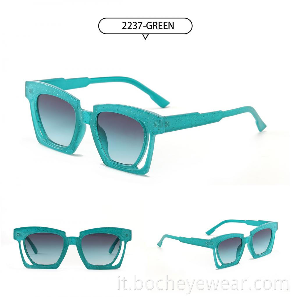 Hot sale creative design women plastic sunglasses
